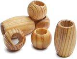 100pcs Large Oval Tube Wooden Spacer Beads Natural Round Wood Craft Beads
