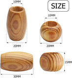 100pcs Large Oval Tube Wooden Spacer Beads Natural Round Wood Craft Beads