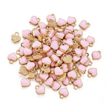 100pcs Heart Charms Pendant DIY Love Jewelry Making