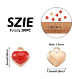 100pcs Heart Charms Pendant DIY Love Jewelry Making