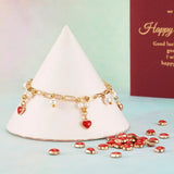 100pcs Heart Charms Pendant DIY Love Jewelry Making