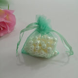 100pcs Light Green Organza Gift Bags for Jewelry Packaging DIY