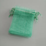 100pcs Light Green Organza Gift Bags for Jewelry Packaging DIY