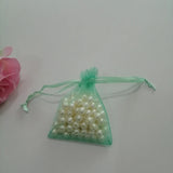 100pcs Light Green Organza Gift Bags for Jewelry Packaging DIY