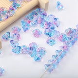 100pcs Lily Flower Lampwork Glass Beads for Jewelry Making DIY Accessories