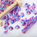100pcs Lily Flower Lampwork Glass Beads for Jewelry Making DIY Accessories