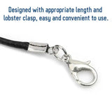 100pcs Lobster Clasp Wax Rope Waxed Thread Leather Cord Necklace