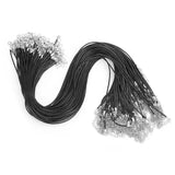 100pcs Lobster Clasp Wax Rope Waxed Thread Leather Cord Necklace