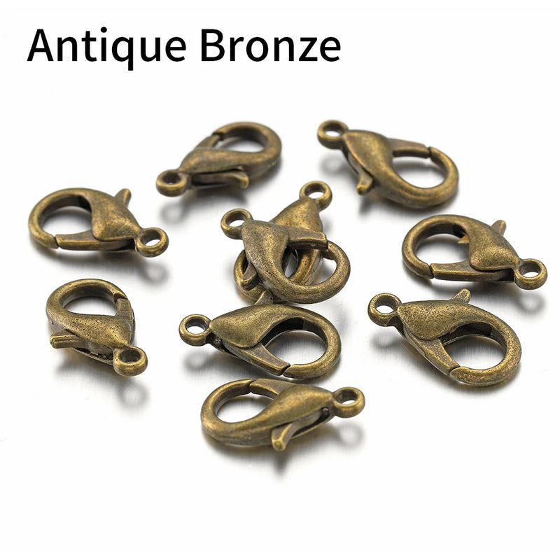 100pcs Lobster Clasps for Bracelets Necklaces Hooks Chain Closure