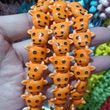100pcs Cow Head Ceramic Beads 16X19mm DIY Jewelry Making