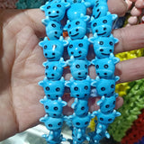 100pcs Cow Head Ceramic Beads 16X19mm DIY Jewelry Making