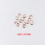 100pcs 0.5*3.5mm-1.2*7mm PVD Stainless Steel Jump Rings