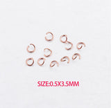 100pcs 0.5*3.5mm-1.2*7mm PVD Stainless Steel Jump Rings