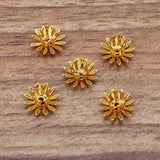 100pcs Copper Flower Bead Cap Filigree Craft Silver for Jewelry Making