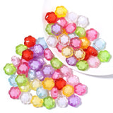 100pcs 12.5mm Flower Shape Acrylic Beads Jewelry Making Spacer Bead DIY Bracelet