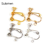 100pcs 15mm Screw Ear Clip No Pierced DIY Jewelry Findings Clip On Earrings