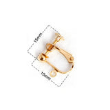 100pcs 15mm Screw Ear Clip No Pierced DIY Jewelry Findings Clip On Earrings
