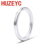 100pcs 304 Stainless Steel Key Ring Polished Steel Keyring DIY Jewelry