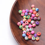 100pcs/Lot Mix Colors Polymer Clay Flower Beads for DIY Bracelet