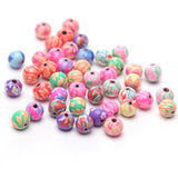 100pcs/Lot Mix Colors Polymer Clay Flower Beads for DIY Bracelet