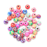 100pcs/Lot Mix Colors Polymer Clay Flower Beads for DIY Bracelet