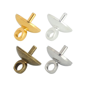 100pcs Copper Glass Cover With Needle Cap for DIY Jewelry Findings