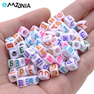 100pcs Mixed Alphabet Letter Beads for Jewelry Making DIY Bracelet Necklace