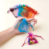 100pcs Organza Bags Sequins Ribbons - Valentine Christmas Party Gift