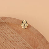 100pcs Antique Hamsa Hand Spacer Beads for DIY Bracelet Necklace