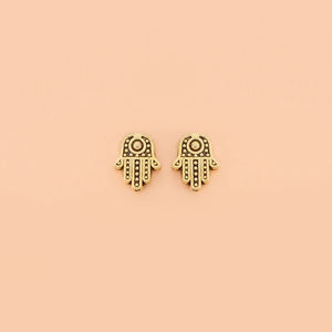 100pcs Antique Hamsa Hand Spacer Beads for DIY Bracelet Necklace
