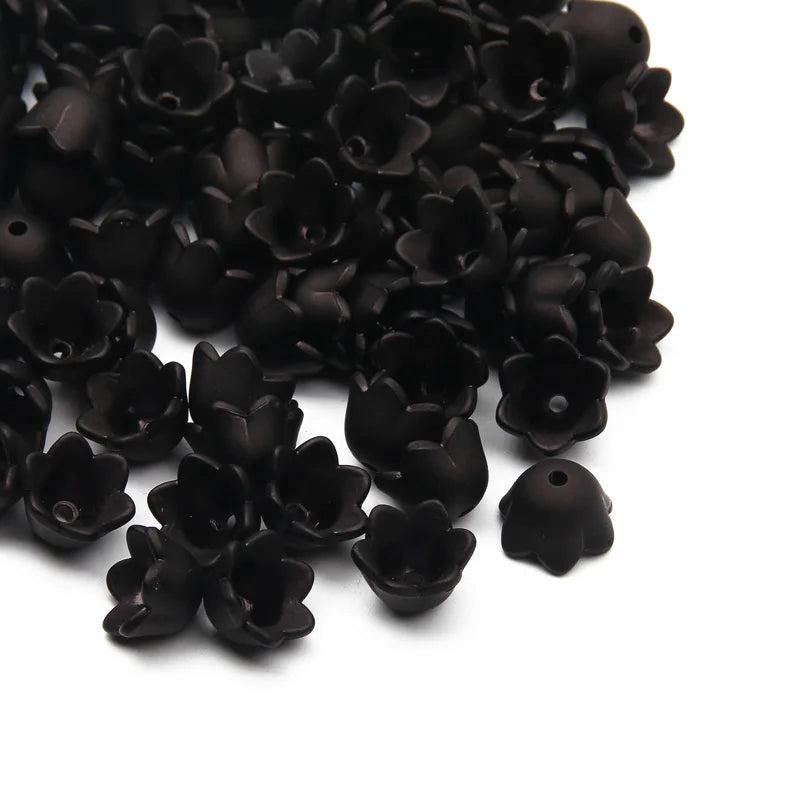 100pcs Matte Acrylic Beads DIY Jewelry Making 7x10mm