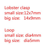 100pcs/Lot Plated Lobster Clasp Alloy Jewelry Findings Hooks