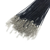 100pcs Bulk 1-2MM Wax Leather Snake Necklaces Cord String Rope Wire Chain