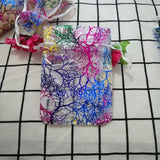 100pcs Coral Organza Gift Bags Drawstring 7x9 to 13x18 cm Christmas Wedding