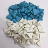 100pcs Flat Back Triangle Charm Beads Natural Stone DIY Jewelry Howlite Half