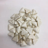 100pcs Flat Back Triangle Charm Beads Natural Stone DIY Jewelry Howlite Half