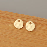100pcs Hammered Disc Charms Pendants Beads for Jewelry Making 8mm