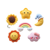 100pcs Resin Flatback Stars Clouds Rainbows Charms Pendant DIY Jewelry