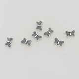 100pcs Pretty Dots Wing Butterfly Metal Beads Antique Silver