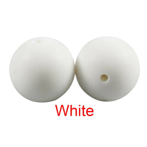 100pcs Silicone Beads 12mm Teething Necklace Baby Teether Toy BPA Charms Nursing