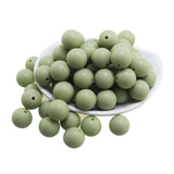 100pcs Silicone Beads 12mm Teething Necklace Baby Teether Toy BPA Charms Nursing