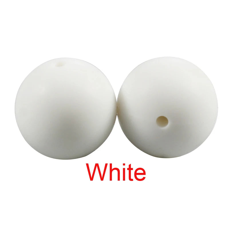 100pcs Silicone Beads 12mm Teething Necklace Baby Teether Toy BPA Charms Nursing