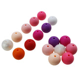 100pcs Silicone Beads 12mm Teething Necklace Baby Teether Toy BPA Charms Nursing