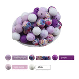 100pcs Silicone Beads 15mm Animal Print Teething Teether Safe Nursing Chewing