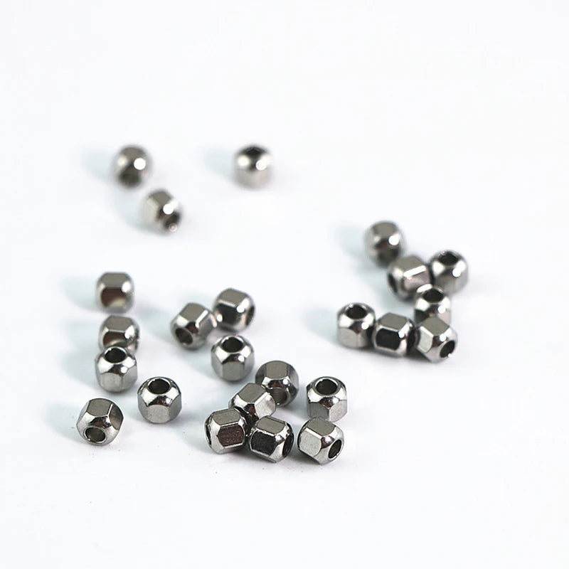 100pcs Stainless Steel Beads 3mm Spacer Loose Beads for DIY Jewelry