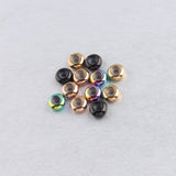 100pcs Stainless Steel 8mm Spacer Beads with Rubber Core Stopper