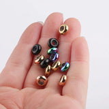 100pcs Stainless Steel 8mm Spacer Beads with Rubber Core Stopper