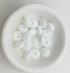 100pcs Silicone Lentil Beads 12mm Baby Toy Teether Necklace Bead Jewelry
