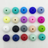100pcs Silicone Lentil Beads 12mm Baby Toy Teether Necklace Bead Jewelry