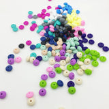 100pcs Silicone Lentil Beads 12mm Baby Toy Teether Necklace Bead Jewelry